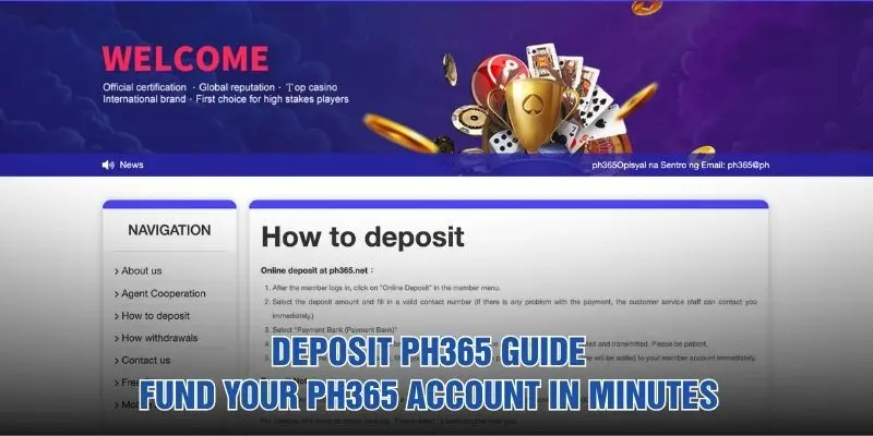 Deposit PH365 guide: Fund your PH365 account in minutes