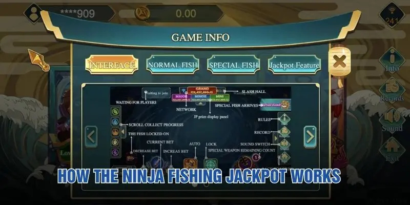 How the Ninja Fishing jackpot works
